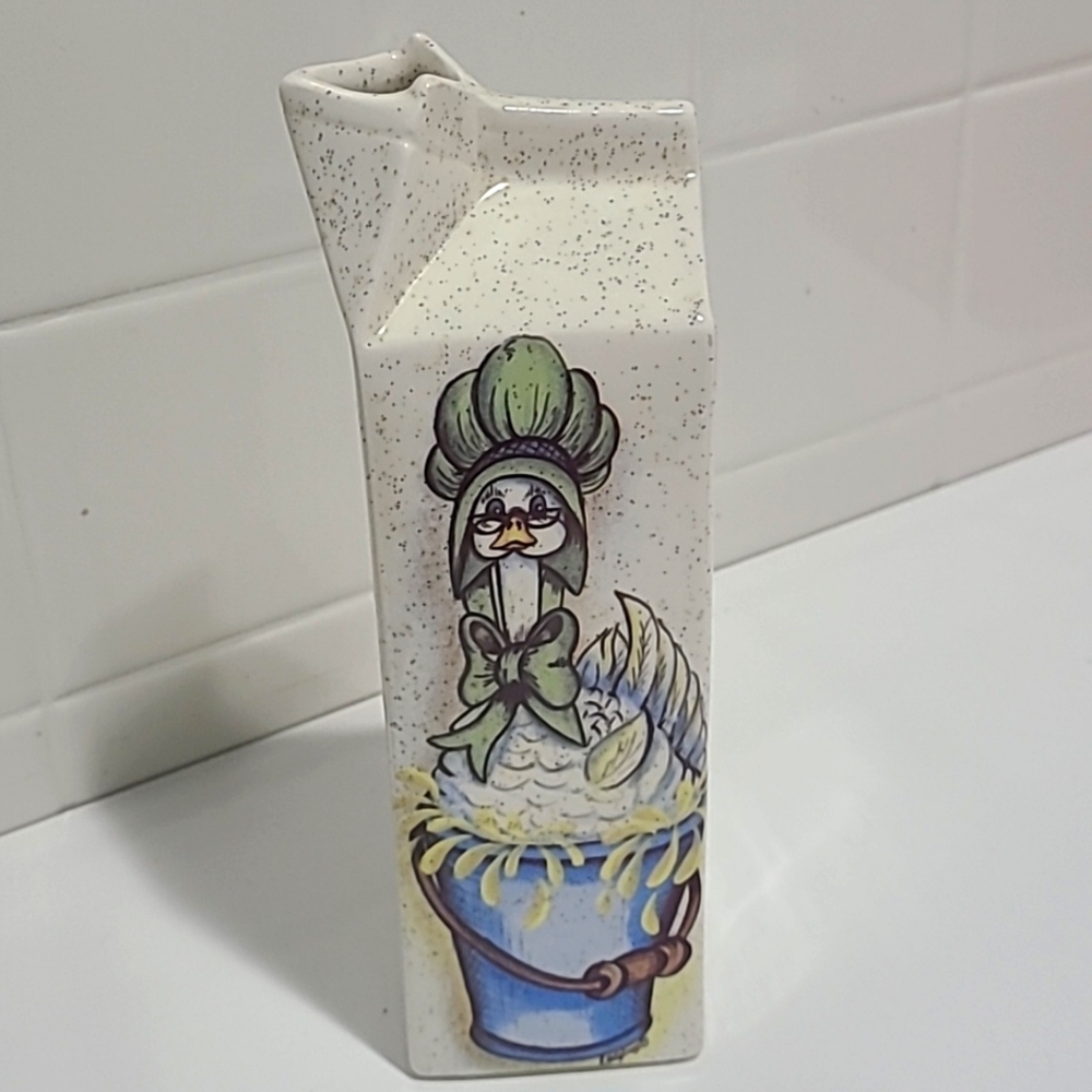 Shirley Ceramics Vintage Hand Painted Milk carton Ladybug